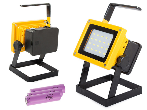 Halogen lampa przenośny LED 20 SMD 100W akumulator