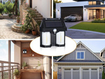 Lampa solarna z czujnikiem zmierzchu ruchu 3 tryby wodoodporna 1200lm