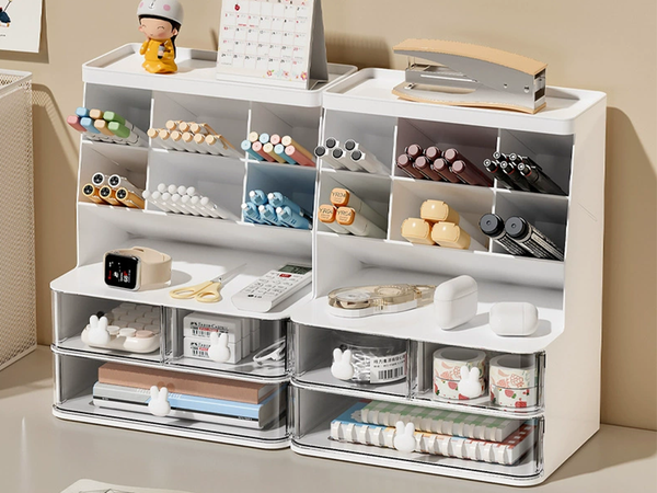 Szafka przybornik organizer na biurko półki na kosmetyki drobiazgi szuflady