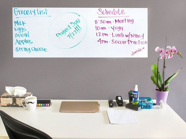 Tablica samoprzylepna suchościeralna 200x45 mazak