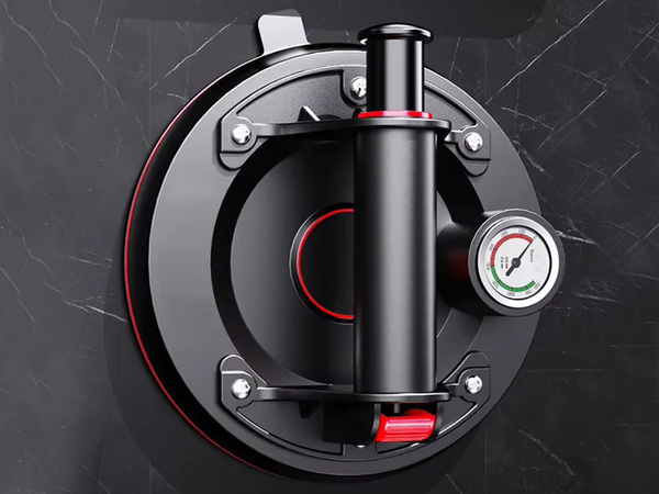 Przyssawka próżnowa uchwyt do płytek glazury szyb z manometrem pompką 200kg