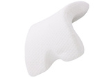 Poduszka ortopedyczna z otworem na rękę do spania memory biała łukowa
