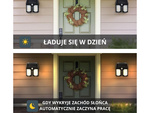 Lampa solarna z czujnikiem zmierzchu ruchu 3 tryby wodoodporna 1200lm
