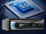 Radio samochodowe bluetooth usb aux sd 1-din mikrofon + pilot 4 x 60w