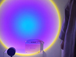 Projektor lampka zachód wschód imitacja słońca metalowa led rgb usb + pilot