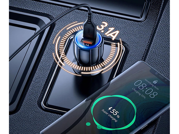 Ładowarka samochodowa do gniazd zapalniczki 2xusb quickcharge 3.0 szybka