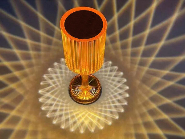 Lampka nocna stołowa kryształ led rgb usb pilot