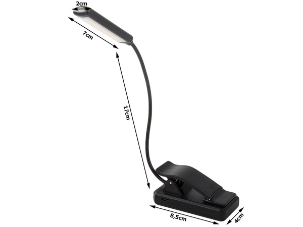 Lampka do czytania książek usb lampka nocna z klipsem zdrowa dla oczu 9 led