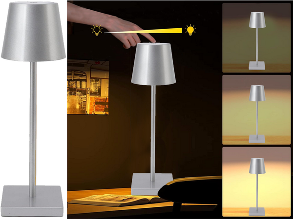 Lampka nocna stołowa dotykowa lampa 3 stopniowa wysoka bezprzewodowa usb