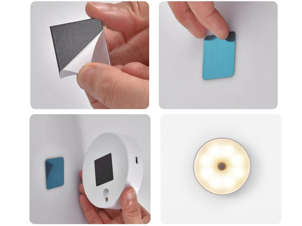 Lampka led samoprzylepna z czujnikiem ruchu zmierzchu nocna na schody