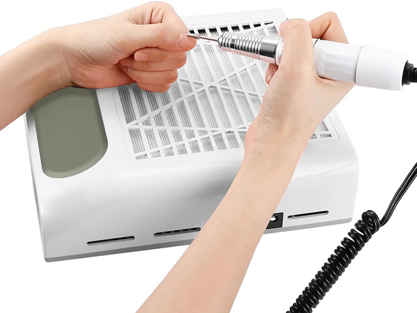Pochłaniacz pyłu do paznokci bezworkowy kasetowy manicure 80w z filtrem