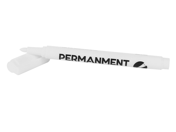 Marker pisak permanentny biały do opon szyb stali