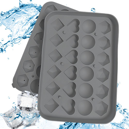 Forma do lodu silikonowa 3d serce kula diament kształty kostki do napojów