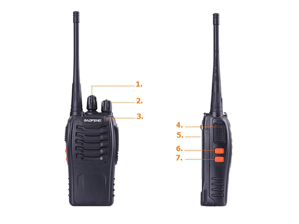 Krótkofalówki 2x walkie talkie baofeng bf888s pmr