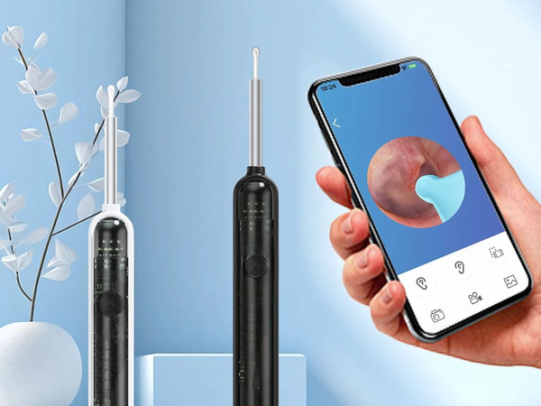Endoskop otoskop z kamerką wifi do czyszczenia uszu narzędzia zestaw smart