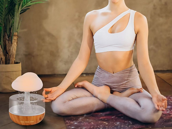 Nawilżacz powietrza dyfuzor lampka led aromaterapia chmurka bezprzewodowy