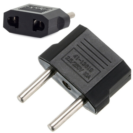 Wtyczka adapter polska przejściówka do gniazdka uniwersalna 125v - 250v 6a