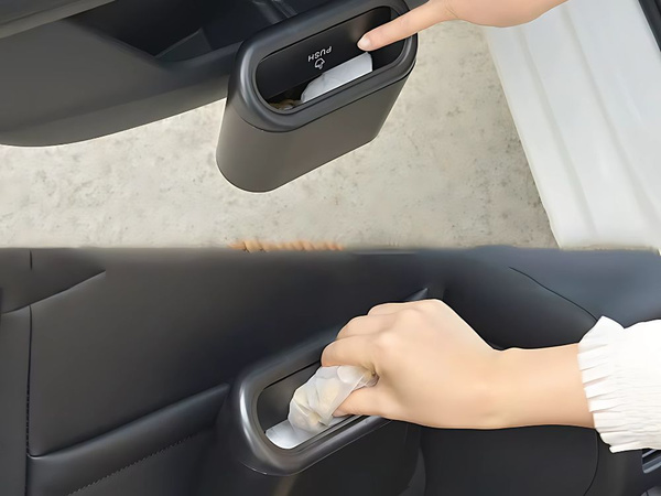 SAMOCHODOWY KOSZ NA ŚMIECI MINI ŚMIETNIK NA DRZWI DO SAMOCHODU AUTA KLAPKĘ