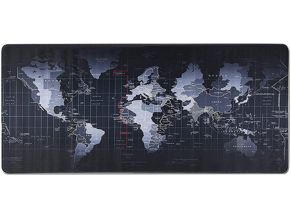 Duża podkładka pod mysz mapa świata biurowa 80x30