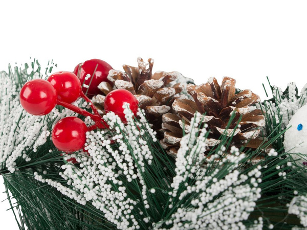 Wianek stroik wieniec na boże narodzenie święta dekoracja na drzwi okno