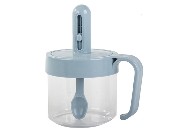 Pojemnik na przyprawy kuchenne z łyżką do żywności kubek z uchem zamykany