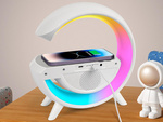 Lampka led rgb gamingowa ładowarka indukcyjna głośnik budzik radio zegar