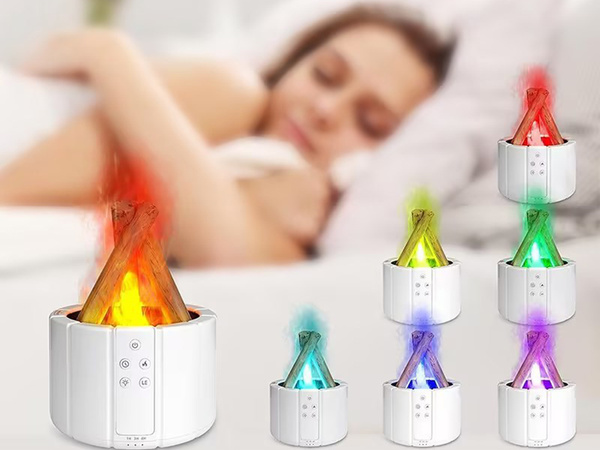 Nawilżacz powietrza usb dyfuzor z led rgb kominek mgiełka zapachowa ogień
