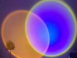 Projektor lampka zachód wschód imitacja słońca metalowa led rgb usb + pilot