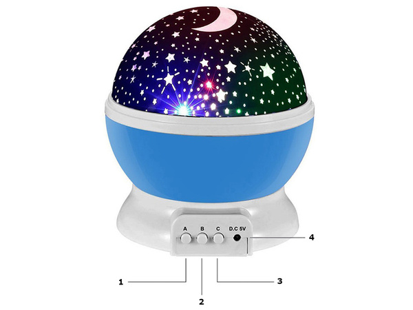 Projektor gwiazd star master koło lampka nocna