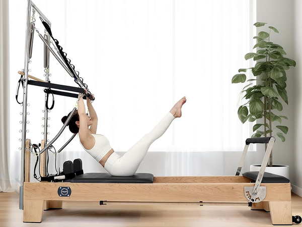 REFORMER ŁÓŻKO DO ĆWICZEŃ PILATES PILATESU URZĄDZENIE DO ĆWICZENIA FITNESS