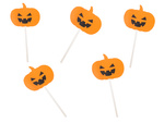 Dekoracja halloween na ciasto tort na babeczki piker party papier patyczki