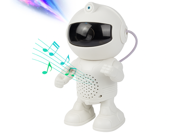 Projektor gwiazd astronauta lampka nocna rzutnik dla dziecka kosmos muzyka