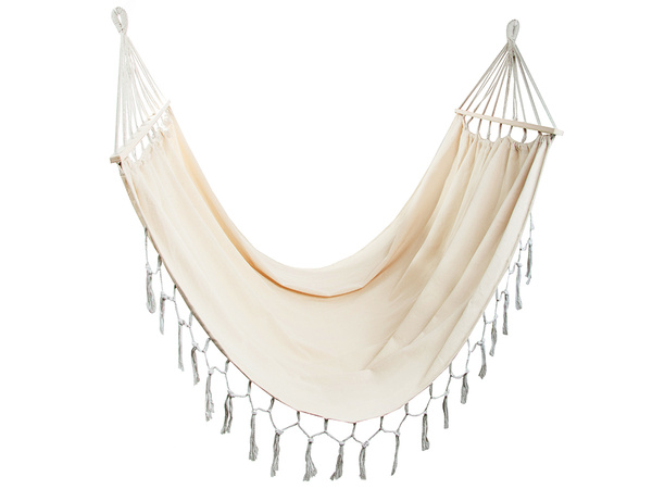 Hamak turystyczny duży boho frędzle dwuosobowy huśtawka 200x150