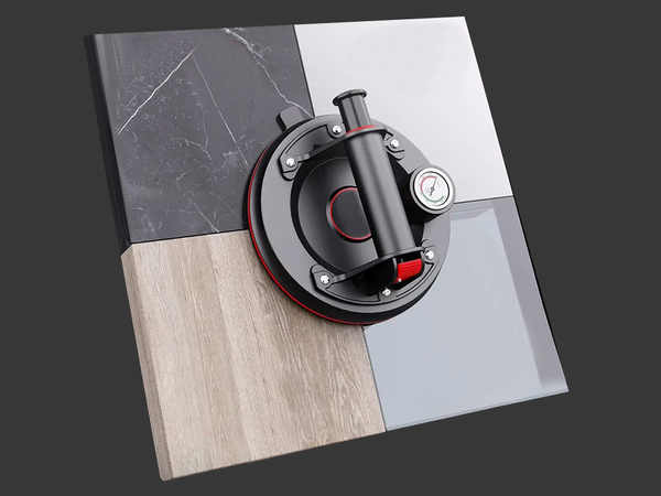 Przyssawka próżnowa uchwyt do płytek glazury szyb z manometrem pompką 200kg