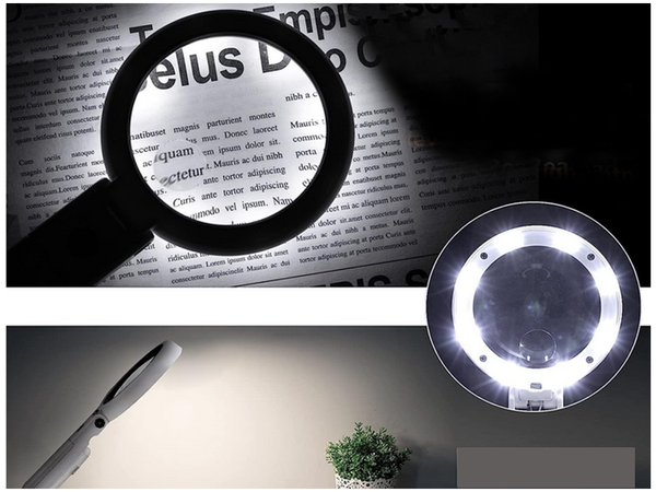 Lupa jubilerska biurkowa 5x 11x 8 led składana usb