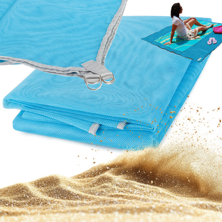 Koc piknikowy plażowy duża mata siatka 200x150cm z izolacją wodoodporny