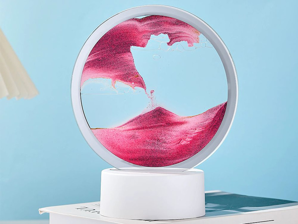 Lampa piaskowa 3d ruchomy dynamiczny piasek dekoracyjna biurko usb led rgb