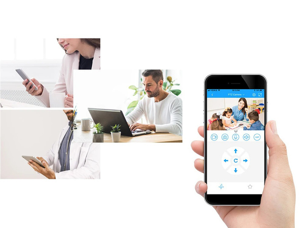 Kamera ip wifi niania elektroniczna obrotowa hd audio domowa wewnętrzna