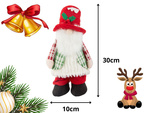 Skrzat krasnal podświetlany led brzuch świąteczny gnom pod choinkę 30cm
