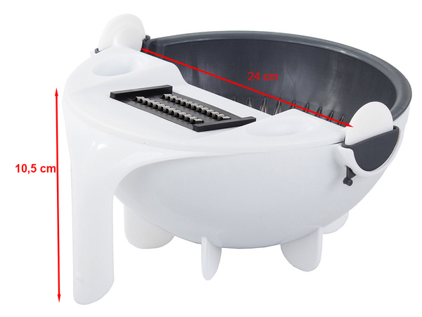 Krajalnica szatkownica do warzyw z miską cedzak