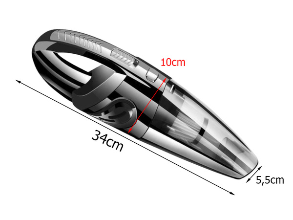 Odkurzacz samochodowy bezprzewodowy ręczny do auta usb akumulatorowy 120w