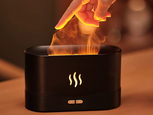 Nawilżacz powietrza usb dyfuzor z led rgb kominek mgiełka zapachowa ogień