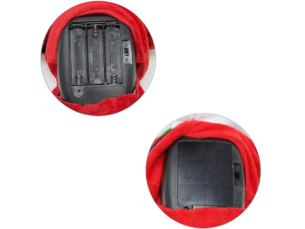 Tańczący i śpiewający święty mikołaj 30cm ozdoba na szybę okno przyssawki