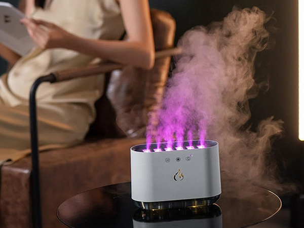 Nawilżacz powietrza kompinek dyfuzor lampka led rgb aromaterapia 6 dysz