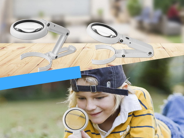 Lupa jubilerska biurkowa 5x 11x 8 led składana usb