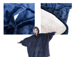 Ciepła bluza koc oversize xxl 2w1 gruba futrzak