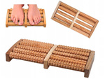 Masażer do stóp tradycyjny drewniany roller 2x5