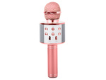 Mikrofon bezprzewodowy bluetooth głośnik karaoke okrągły z etui różne tryby