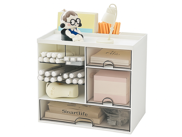 Szafka przybornik organizer na biurko półki na kosmetyki drobiazgi szuflady