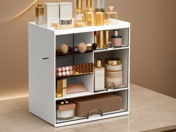 Szafka przybornik organizer na biurko półki na kosmetyki drobiazgi szuflady